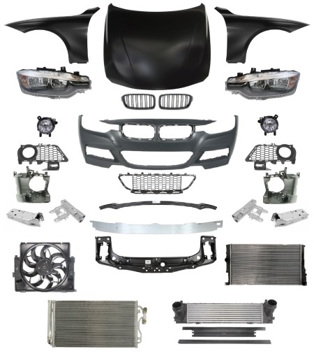 41357298027 - BMW 3 F30 М-пакет переднее крыло капот ремень бампер