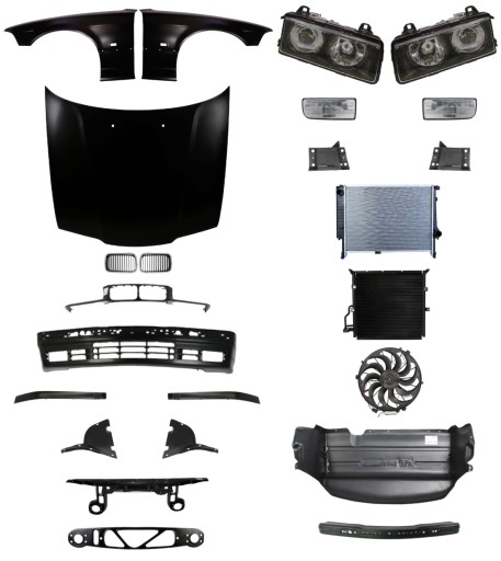 3740 - BMW E36 90-93 Накладка на бампер, капот, крыло