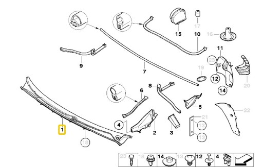 51718208483 3 - Козырек BMW E46 8208483 OE