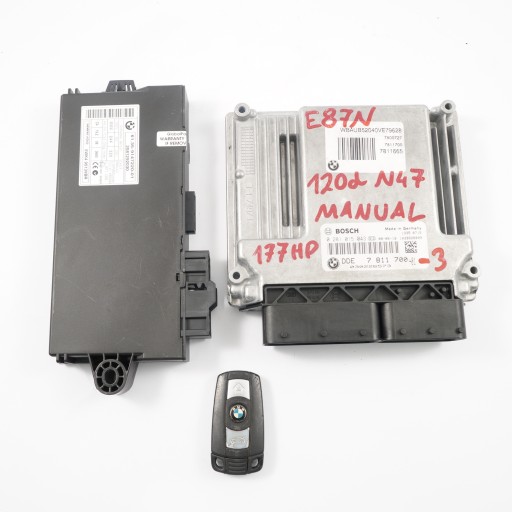 7811700 - BMW E90 320d N47 177KM Engine Controller Set Cas3 Key Manual 7811700