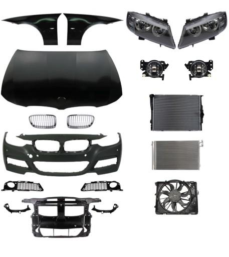 3682 - BMW E90 M Пакет 04 - Бампер, Накладка, Капот, Балка