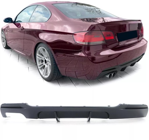 BMW E92 E93 M ПАКЕТ 2007-2013 ДИФФУЗОР ЗАДНЕГО БАМПЕРА ЧЕРНЫЙ ГЛЯНЦЕВЫЙ
