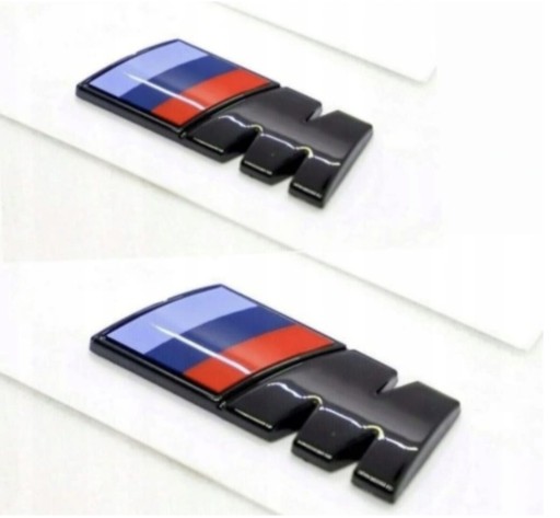 51148132375 - Эмблема BMW Fender Logo OEM QUALITY 45x15 мм M ГЛЯНЦЕВЫЙ ЧЕРНЫЙ ПАКЕТ