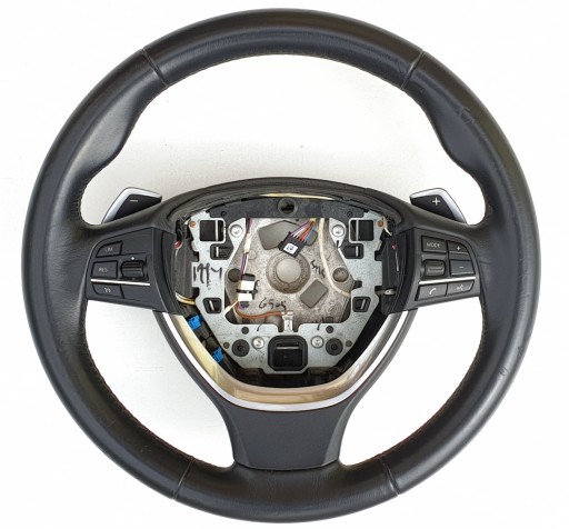 BMW F01 F10 кожаный руль, спортивная кожа, подрулевые переключатели DSG