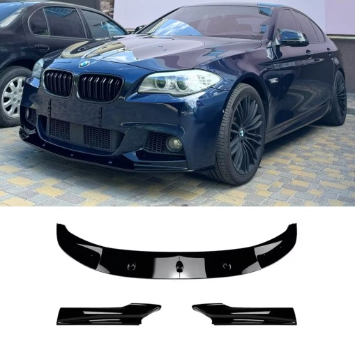 BMW F10 F11 2011-2017 GLOSS BLACK M SPORT SPLITTER БАМПЕРНА СПІДНИЦЯ