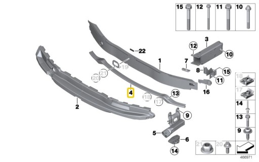 51118050735 - BMW F20 F21 балка переднего бампера M ПАКЕТ 8050735 OE