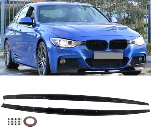 BMW F30 F31 M ПАКЕТ 2012-2018 Г. ЧЕРНЫЙ ГЛЯНЦЕВЫЙ РИСУНОК БОКОВИНЫ РАМА MP STYLE