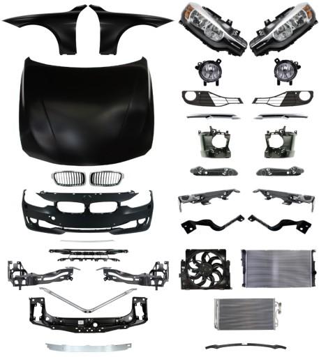 3663 - BMW F30 Luxury 11-15 Ремінь бампера Балка капота