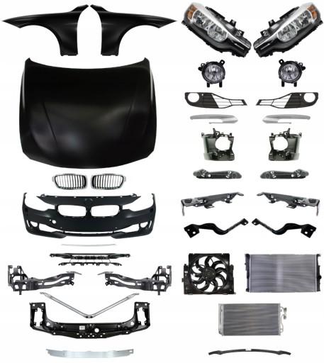 3665 - БМВ F30 Модерн 2011-2015 РЕМНІ ЛАМПИ НА КАПОТ БАМПЕР