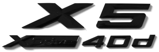 X5xDb - BMW G05 X5 xDrive 40d емблема логотип значок чорний