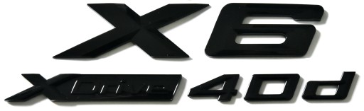 X6xDb - BMW G06 X6 xDrive 40d емблема логотип значок чорний