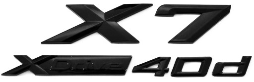 X7xDb - BMW G07 X7 xDrive 40d емблема логотип значок чорний