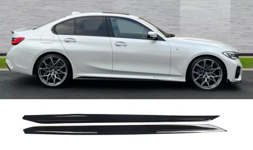 BMW G20 G21 M ПАКЕТ ЧЕРНЫЕ ГЛЯНЦЕВЫЕ БОКОВЫЕ НАКЛАДКИ БОКОВЫЕ НАКЛАДКИ MP STYLE