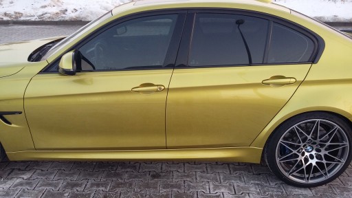 BMW 3 F30 M3 F80 DRZWI A67 Austin Yellow Gelb Zderzak Maska Błotnik przód pas belka Adaptive Lampa Led chłodnica drzwi felga zwrotnica wahacz air bag - BMW M3 F80 3 F30 Двери A67 капот, бампер, крыло, ремень, лампа - 2 шт.