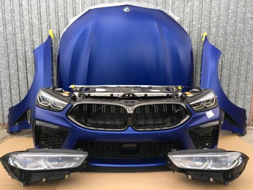 BMW M8 - F91 F92 F93 Maska Zderzak Błotnik Przód Pas Chłodnica Belka Lampa LASER Black Shadow drzwi zwrotnica wahacz carbon Karbon MARINA BAY BLUE 490 - BMW M8 F91 F92 маска бампер ремінь крила передній LASER BLACK SHADOW балка 490