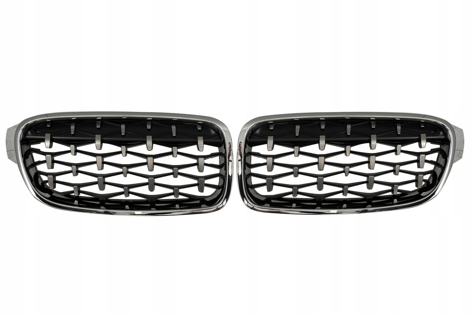 BMW 3 серии F30 11-18 решетка гриль почки хром