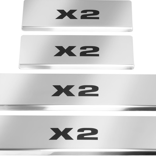 BMW X2 F39 Накладки на пороги, нержавіюча сталь 304, глянцева обробка, чорні