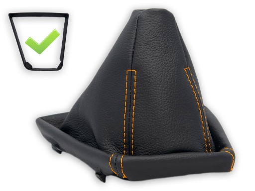 MA-1166676421 - BMW X3 E83 2004-2010 сильфон переключения передач кожа оранжевая нить + рамка