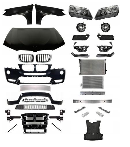Inny4101 - BMW X3 F25 2010-2014 КОМПЛЕКТ ДЕТАЛЕЙ БАМПЕР КАПОТА РЕМЕНЬ ЛАМПЫ РАДИАТОРЫ