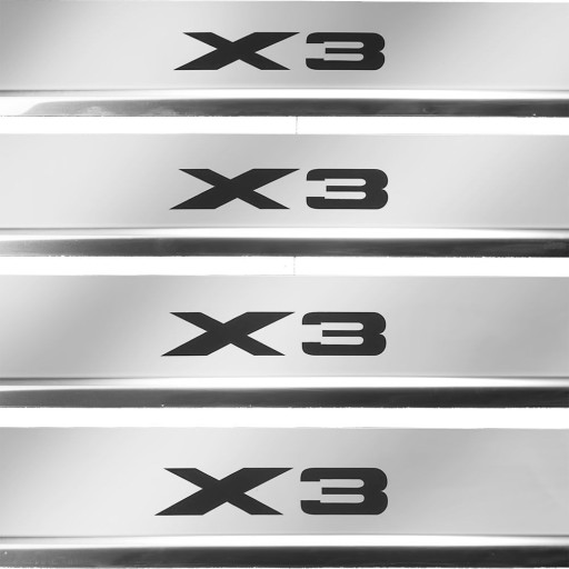 BMW X3 G01 Накладки на пороги, нержавіюча сталь 304, глянсове покриття, чорні