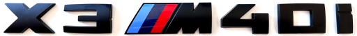 X3M40IBM - BMW X3 M40i X3 M 40i емблема логотип значок напис чорний матовий