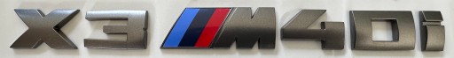 X3M40IG - BMW X3 M40i X3 M 40i эмблема логотип значок надпись серый (стальной серый)