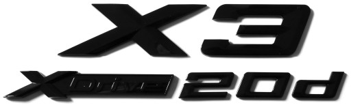 X3xDb - Емблема BMW X3 xDrive 20d логотип чорний