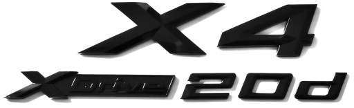 X4xDb - BMW X4 xDrive 20d емблема логотип значок чорного кольору