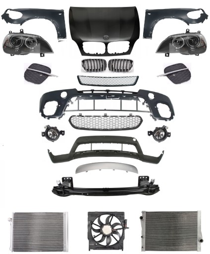 51657222991 - BMW X5 E70 10-14 накладка бампера на переднее капот, крыло