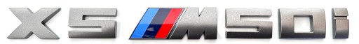 X5M50IG - BMW X5 M50i X5 M 50i емблема логотип значок напис сірий (сірий сталевий)
