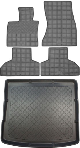 BMW X6 F16 SUV 2014 - КОМПЛЕКТ - Коврик в багажник + коврик для ног