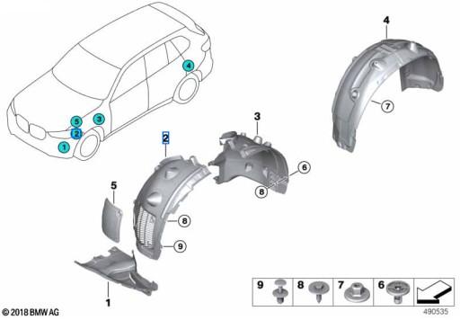 51727424912 - Деталь передньої правої колісної арки BMW X7 G07