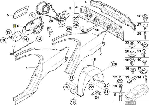 67116987638 - BMW привід кришки паливного бака E65 E66