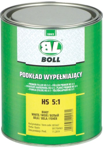 BOLL - FILLING PRIMER HS 5:1 - WHITE - 0.8L