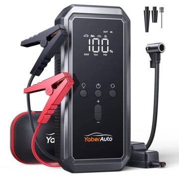 БУСТЕР Компрессор Powerbank Пусковое устройство YABER 3000A JUMP STARTER