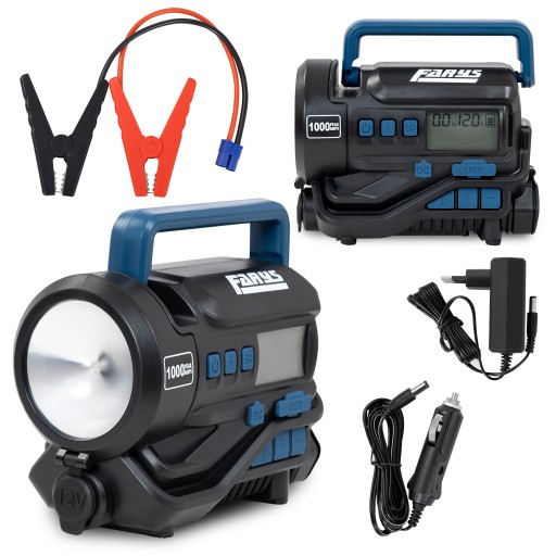 БУСТЕР З КОМПРЕСОРОМ І ЛІХТАРИКОМ СТАРТЕР 5 В 1 ПРИСТРІЙ FR6541