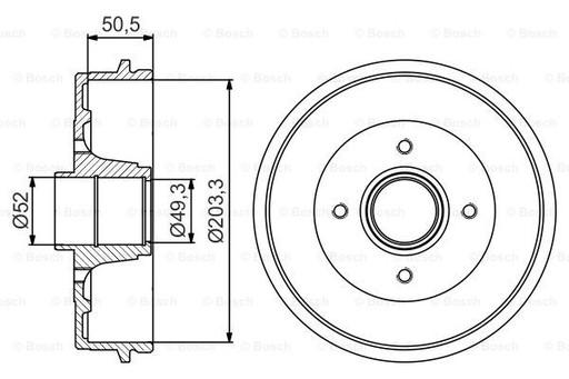 0 986 477 214 - BOSCH 0 986 477 214 Гальмівний барабан