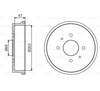 0 986 477 235 - BOSCH 0 986 477 235 Гальмівний барабан