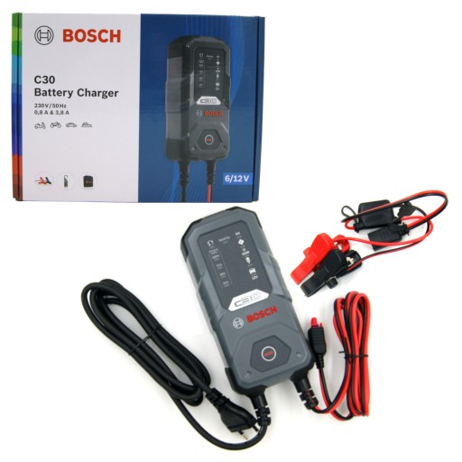 BOSCH C30 6/12V BATTERY RECTIFIER AGM ЗАРЯДНИЙ ПРИСТРІЙ ГЕЛЬ