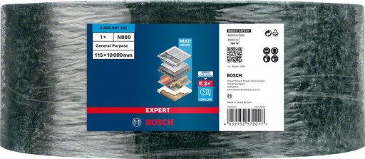 BOSCH EXPERT нетканий рулон N880 для ручного шліфування 115 мм x 10 м,