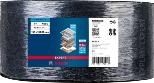 BOSCH EXPERT нетканий рулон N880 для ручного шліфування 150 мм x 10 м,