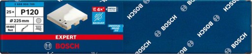 Bosch EXPERT шліфувальна сітка M480 для шліфувальних машин 225 мм, G 120, 25 шт.