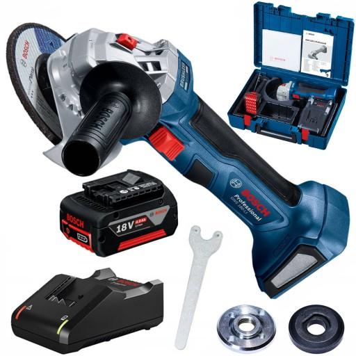 Кутова шліфувальна машина BOSCH GWS 180 Li 125 мм + чемодан + акумулятор 4 Ач