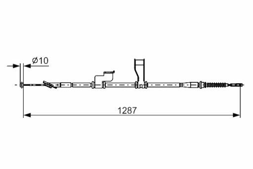 1 987 482 905 - ТРОС ЗАДНЬОГО РУЧНОГО ГАЛЬМА BOSCH L HYUNDAI I10 I 1.0-1.2