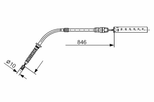 1 987 482 866 - BOSCH ТРОС ЗАДНЬОГО РУЧНОГО ГАЛЬМА L MINI F55 F56 F57 1.2-2.0D 09/13-