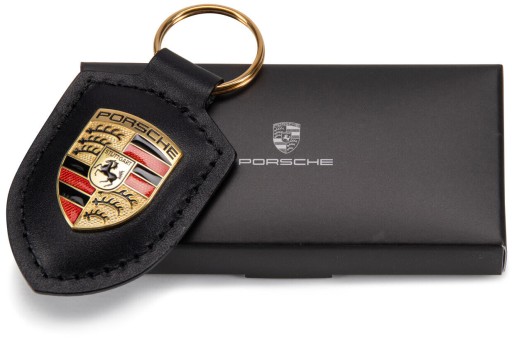 БРЕЛОК З ГЕРБЕМ PORSCHE, ЧОРНИЙ