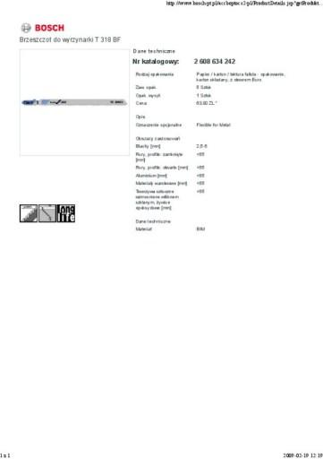 ПОЛОТНО ДЛЯ ЛОБЗИКА T318BF 5 ШТ.