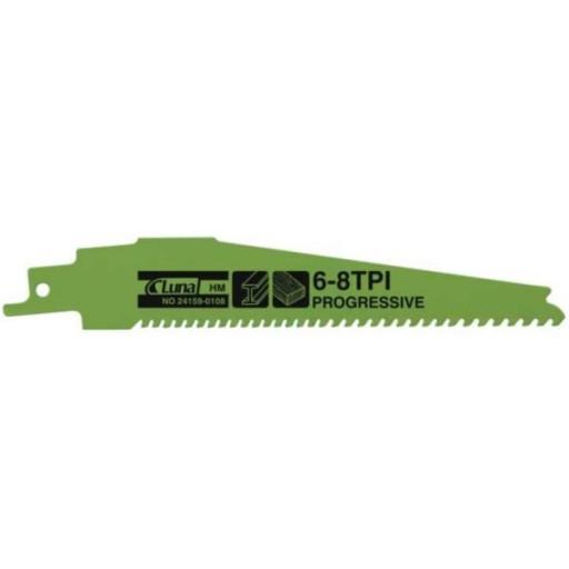 ПОЛОТНО САБЕЛЬНОЙ ПИЛЫ ТВЕРДОСПЛАВНЫЕ ЗУБЬЯ LUNA PROGRESSIVE 300x25x1,25 6-8TPI