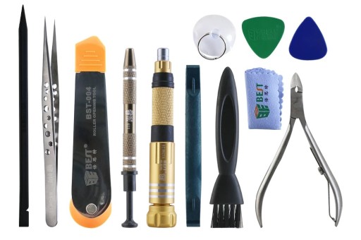 BST-8911A Набір інструментів для обслуговування електроніки з органайзером 13в1 BEST