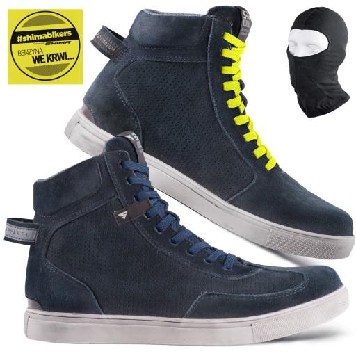 МОТОЦИКЛЕТНЕ ВЗУТТЯ | SHIMA SX-2 EVO BLUE | КОРОТКІ ЧОЛОВІЧІ КРОСІВКИ + БЕЗКОШТОВНІ ПОДАРУНКИ